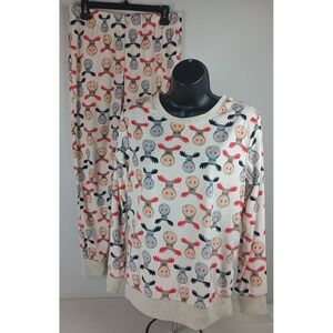 Holiday Time Men's S Moose Print Long Sleeve Shirt and Pant Pajama Set
